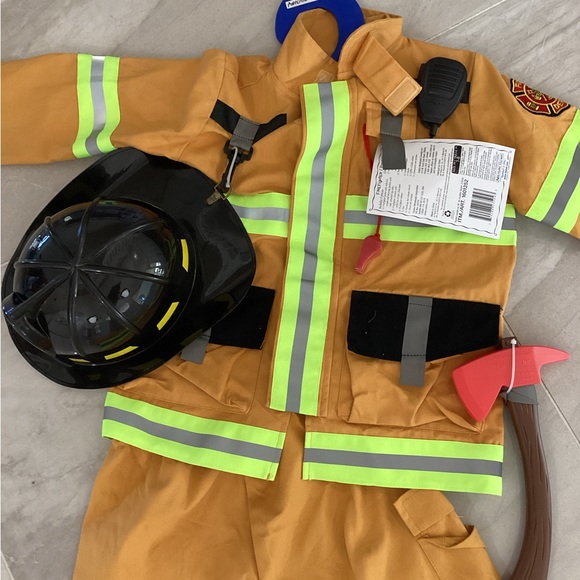 Kids Firefighter Costume with Helmet - Picture 8 of 10
